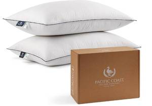 lot 11197 image: Pacific Coast Feather Company Queen Down Pillow 20x30 Goose Down Set Of 2