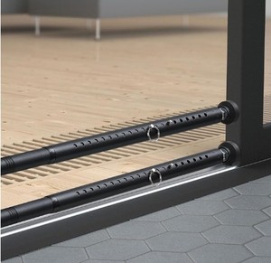 lot 14350 image: BeBecome Sliding Door Security Bar��17-50 inch Adjustable Patio Door Security bar with Rubber Tips Apartment Bedroom Bottom of Door Heavy Duty Interior White