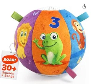 lot 14355 image: Move2Play, Interactive Baby Ball with 30 Sounds & Songs  Toys for 1 Year Old Boys & Girls  Baby Toys 6-12 Months  Musical Crawling Ball for Toddlers 1-3  1st Birthday Gift  Pastel
