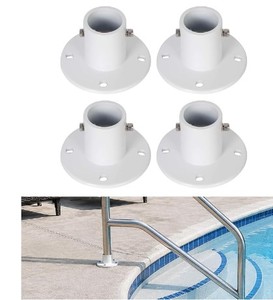 lot 14359 image: Pool Handrail Base Flange Mounting Feet Set of 4