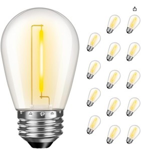 lot 19354 image: GVVooHome S14 LED Bulbs 2000H Lamp Life 20-Pack