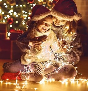 lot 20097 image: String Lights Clear Wire with White Bulbs Approx 50 ft