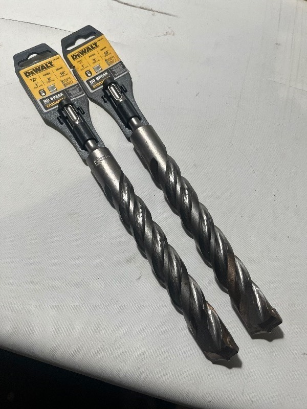 lot 59 image: Bundle of 2 Pieces 1-In. X 8-In. X 10-In. Rock Carbide SDS Plus Drill Bit