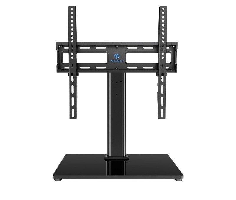 lot 3 image: PERLESMITH Swivel Universal TV Stand Mount for 32-86 Inch LCD OLED FlatCurved Screen TVs up to 99lbs-Height Adjustable Table Top TV Stand