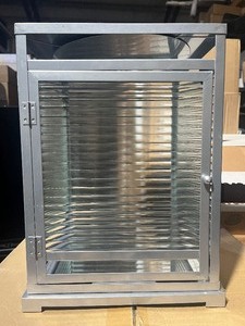 lot 113 image: Outdoor Hanging Box - Glass Door Windows - Grey