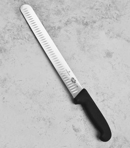 lot 9 image: Professional Quality Victorinox Fibrox 12 Hollow Edge Slicing Knife