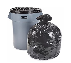 lot 7 image: Industrial Trash Liners - 55-60 Gallon, 1.5 Mil, Black - no Can included