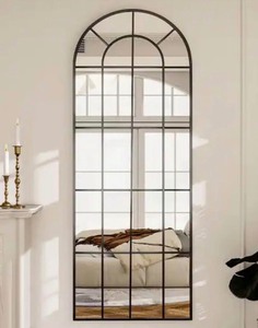 Windowpane Full Length Metal Wall Mirror 65” x 24”