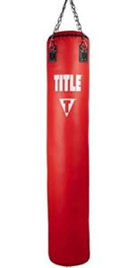 lot 17 image: Title Boxing Classic Banana Heavy Bag IV - Muay Thai, MMA, Boxing Heavy Bag, 14 x 72 Red