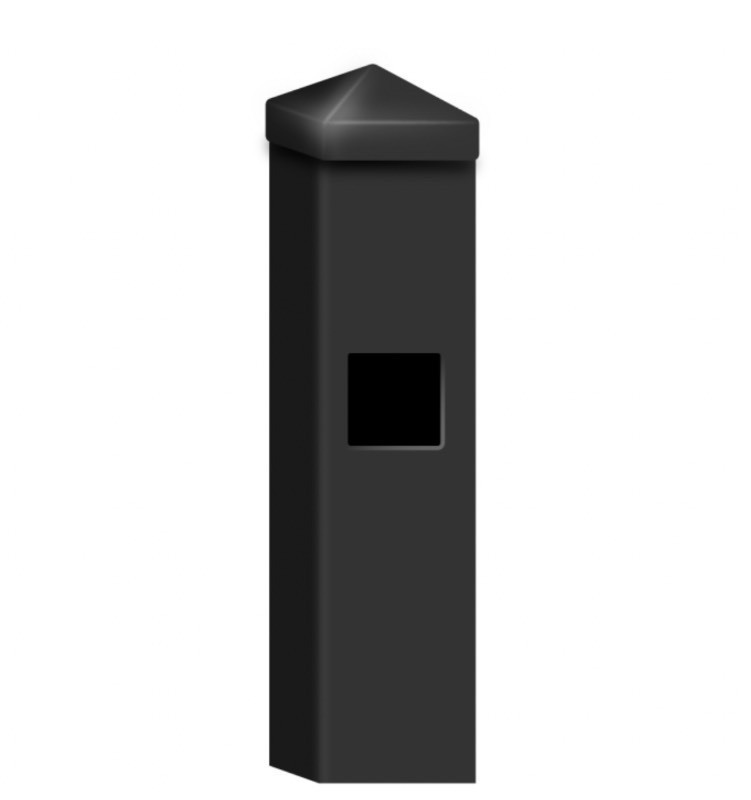 lot 142 image: Barrette 2 X 106 Black 4 Rail Picket Aluminum End Post - With Pyramid Caps Multi Lot Read Discription