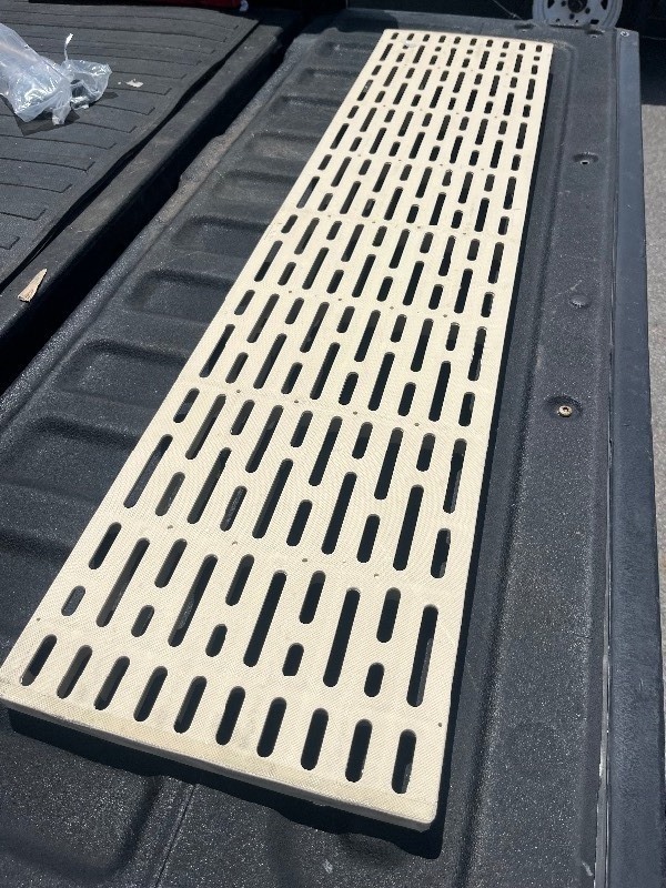 lot 88 image: 12 x 36 Plastic Textured Drainage Grate - Tan