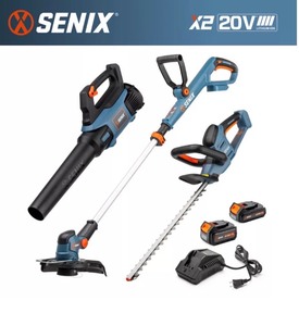 Senix 20V Max Straight Shaft Cordless String Trimmer, Hedge Trimmer and Blower Combo Kit, Battery and Charger Included *Retails $250+*