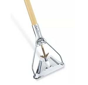lot 40 image: Bundle of 2 Quick Release Swing Bar Wooden Mop Handle - 60