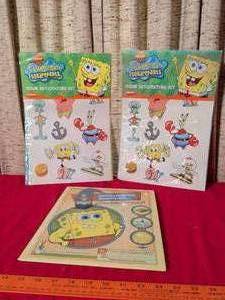 lot 395 image: SpongeBob SquarePants Room Decorating Kit Nickelodeon 3 Pieces