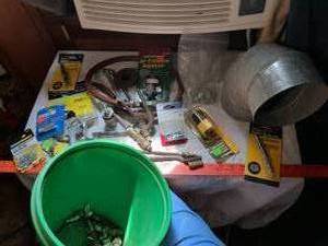 lot 434 image: Pneumatic Air Tools and Fittings Lot with Regulator and Accessories
