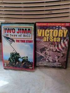 lot 452 image: Iwo Jima 36 Days of Hell & Victory at Sea WWII DVD Set 2-Disc