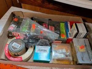 lot 511 image: Grip-Rite Fasteners Hardware Assortment Box Hot Galvanized Nails Screws Adhesive