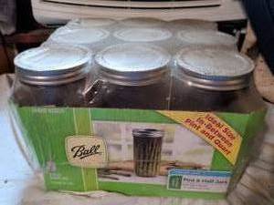 lot 519 image: Ball Pint and Half Jars 6-Pack Freezer Safe Mason Jars with Lids