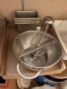 lot 542 image: Commercial Mixing Bowl with Paddle and Rectangular Insert Pan