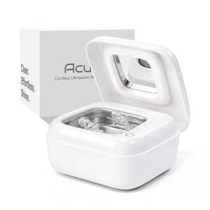 lot 8077 image: Cordless Ultrasonic Retainer Cleaner, 50kHz Cleaning Pod with Mirror