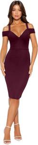 lot 8154 image: Hybrid & Company Womens V-Neck Bodycon Dress with Stretch Bandage Fabric 2x