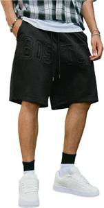 lot 8191 image: SOLY HUX Mens Drawstring Track Shorts Elastic Waist Baggy Sports Medium