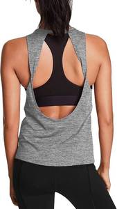 lot 8249 image: Mippo Workout Tops for Women Open-Back Yoga Shirts, Sleeveless Athletic Tank XS