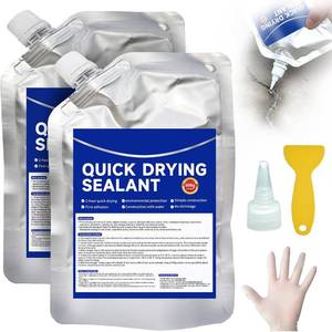 lot 8290 image: Concrete Crack Filler & Sealant, Quick-Drying Cement (Black, 35.27 oz)