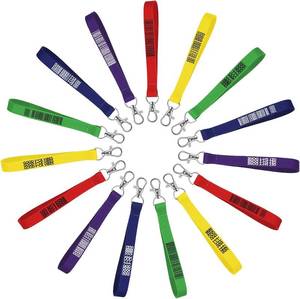 lot 8301 image: Equsion Funny Employee Gift Swear Word Wristlet Lanyard Keychains Message