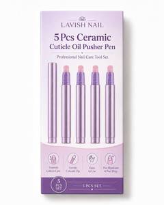 lot 8303 image: 5Pcs Ceramic Cuticle Oil Pusher Pen