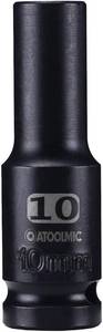lot 8320 image: 12 in Drive 10mm Deep 6PT CR-MO Impact Socket for Axle Nut Removal