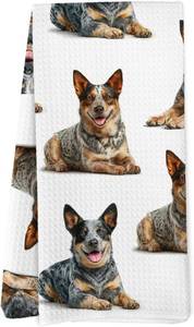 lot 8340 image: Australian Cattle Dog Gifts Kitchen Towels, Dish Tea Towels 16x24 2pack