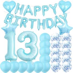 lot 8354 image: Sweet 13th Birthday Decorations, 13 Balloons, FoilMylar & Latex Balloons