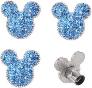 lot 8374 image: Bling Tire Valve Stem Caps 4pcs Crystal Bear Head Cover Universal Blue