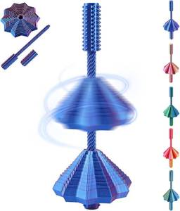 lot 8427 image: Fidget Star Dual Motion 3D Printed Toy with Color-Changing Spiral