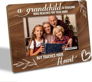 lot 8445 image: Grandparents Gift from Grandchild Photo Frame Holds 4x6 Inch - Farmhouse 2 Pack