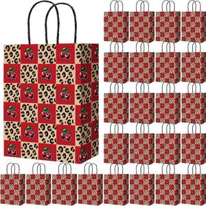 lot 8456 image: YooNotee 24 Pcs Cheetah Leopard Print Gift Bags with Handles