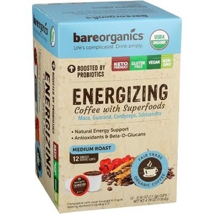 lot 8467 image: BAREORGANICS COFFEE ENERGIZING 10PC , pack of 6