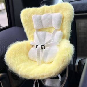 lot 8480 image: Doll Car Seat for 3 8 Inch Figures, Labubu & Plush Compat, Air Vent Clip