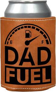 lot 8483 image: 4 Pack Birthday Gift for Dad 12 oz Leather Fuel Can Cooler for Men