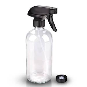 lot 8570 image: 2 Pack Glass Spray Bottles, 16 oz, Refillable with Adjustable Nozzles for Cleani