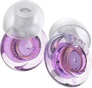 lot 8607 image: Yawsoy Purple Silicone In-Ear Ear Plugs, 2-Pack, High-Fidelity, 18-25 dB