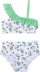 lot 8641 image: LIZENS Two-Piece Girls Swimsuit Watermelon Print Bikini Set with Ruffle 4-5T