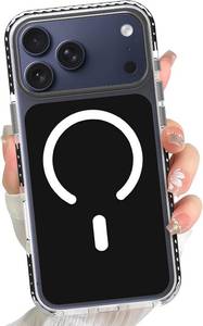 lot 8645 image: iPhone 17 Pro Case Black Frosted Backboard, MagSafe, TPU Shockproof
