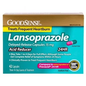 lot 8653 image: Good Sense Lansoprazole 15 mg Delayed Release Capsules, 42 Ct