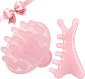 lot 8656 image: auroray 2Pcs Hair Massager Scalp, Resin Head Gua Sha Tool for Face & Body