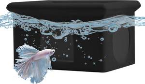 lot 8699 image: Floating Betta Hammock Cave House for Aquarium, 3D-Printed Feeder & Hideout