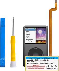 lot 8709 image: iPod 650mAh Li-Ion Battery Replacement Gen 5 7 (A1136A1238) 3080120160GB