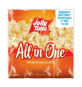 lot 8713 image: JOLLY TIME All-in-One Popcorn Kit with Kernels, Oil & Salt (24 pack, 8 oz)