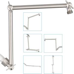 lot 8745 image: PDPBath 16 Shower Extension Arm, Solid Brass, Adjustable, G12, Nickel